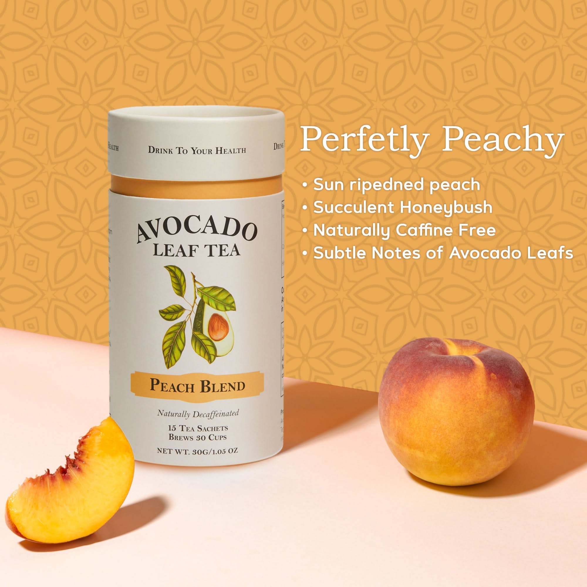 Avocado Leaf Tea Peach Blend - Avocado Tea Co.