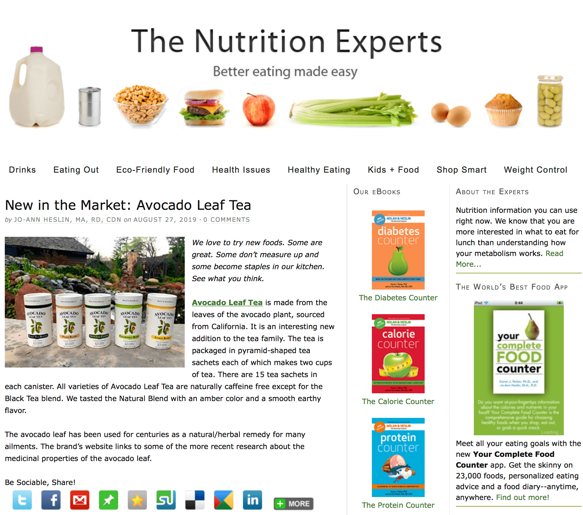 Avocado Leaf Tea Featured in NutritionInsight | Super Antioxidant Tea