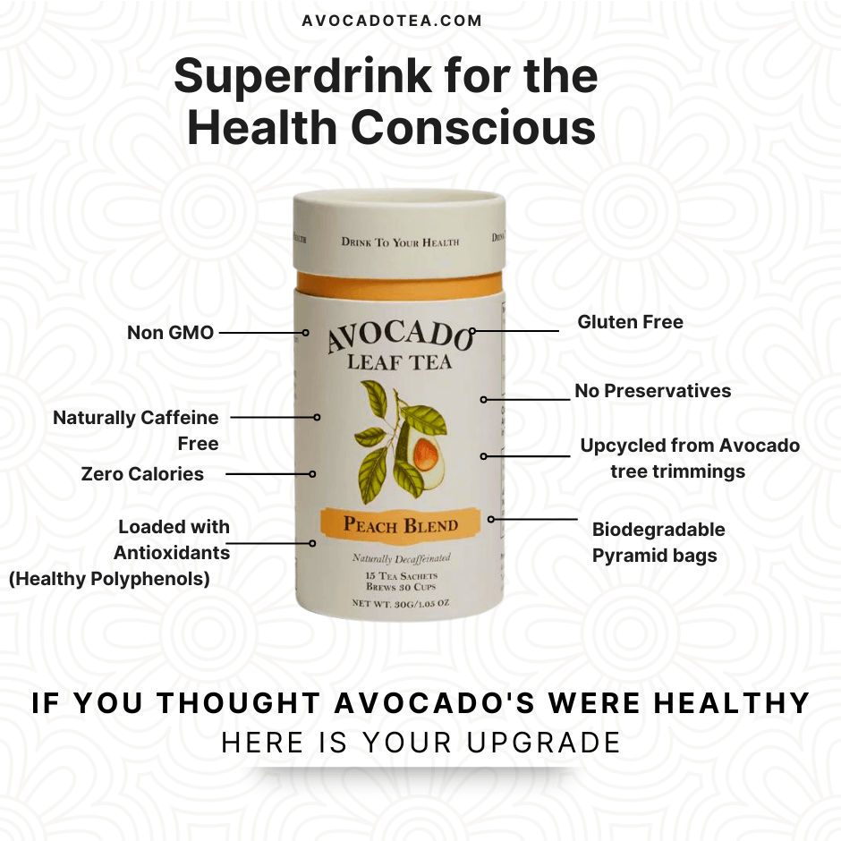 Avocado Leaf Tea Peach Blend - Avocado Tea Co.