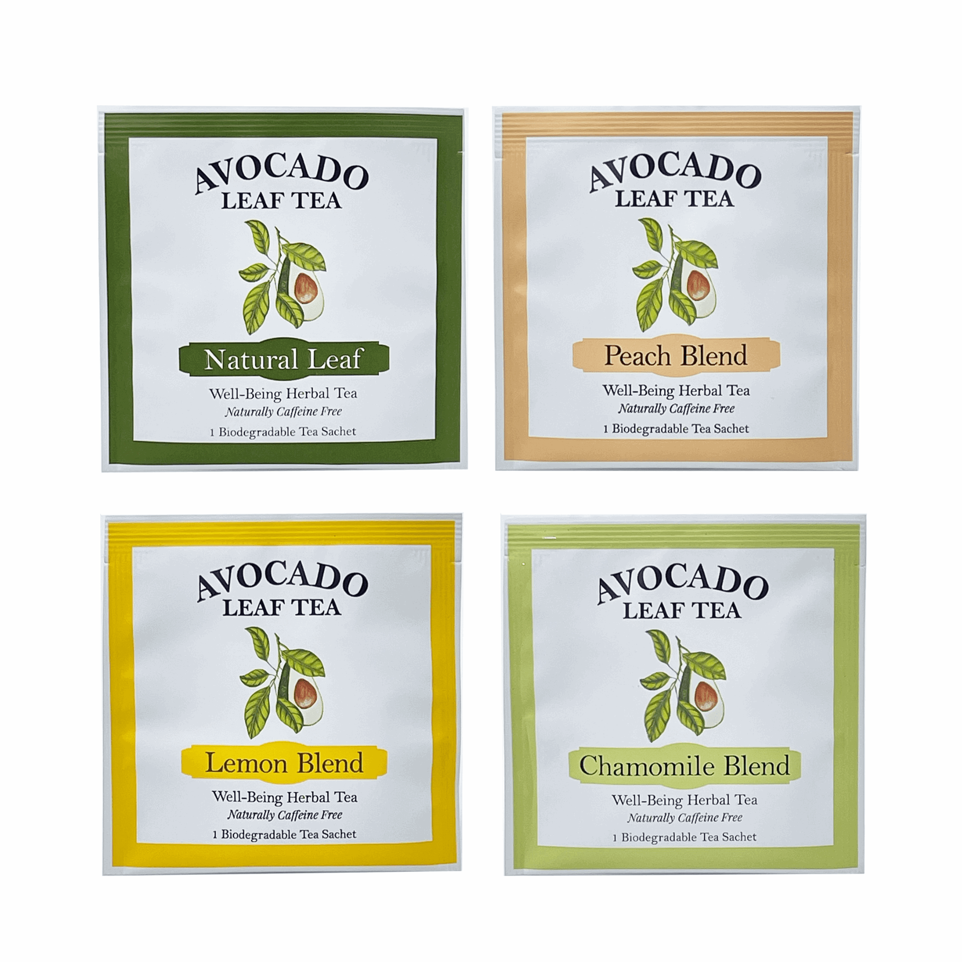 Herbal Sampler Pack - 4 Blends - Caffeine Free - Avocado Tea Co.